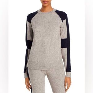 Madeleine Thompson x Aqua Women's Grey Color Block Crewneck Sweater L